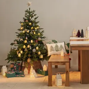 Фото товара Декоративная подушка NEW YEAR ESSENTIAL CHRISTMAS TREE с бахромой, хлопок, разноцветный, 30х45 см NEW YEAR ESSENTIAL